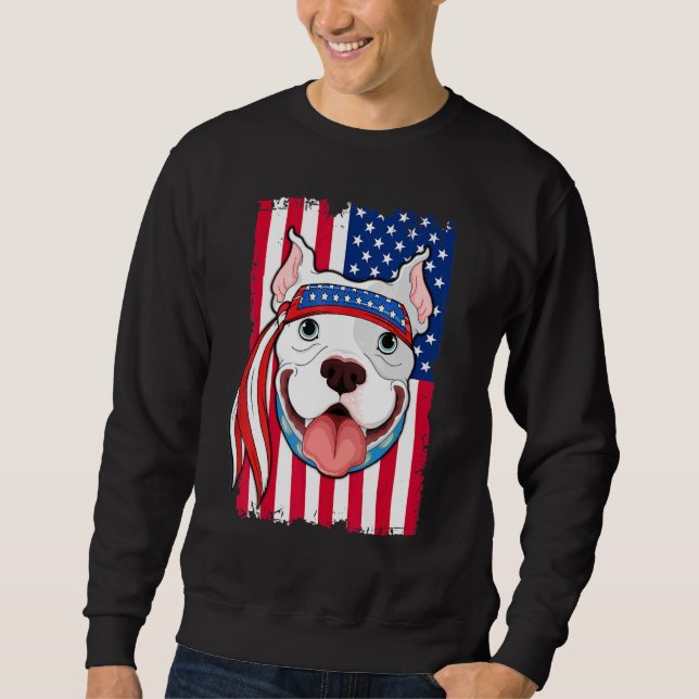 Pitbull Dog Sweatshirt (Vorderseite)