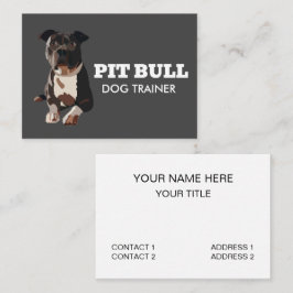 Pitbull Dog Trainer Visitenkarte