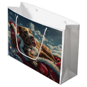 Pitbull Dog Weihnachtsfest Große Geschenktüte