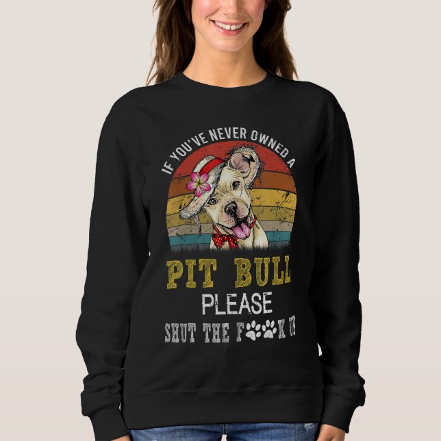 Pitbull Dog Womens Mens Dog Rescue Sweatshirt (Vorderseite)