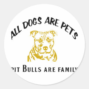PITBULL FAMILY RUNDER AUFKLEBER
