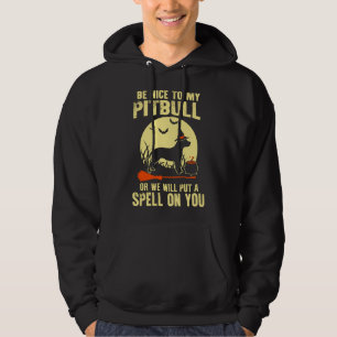 Pitbull Funny Halloween sei nett zu meinem Pitbull Hoodie