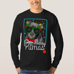 Pitbull Funny Pit Bull Dog Weihnachten Frohe Weihn T-Shirt