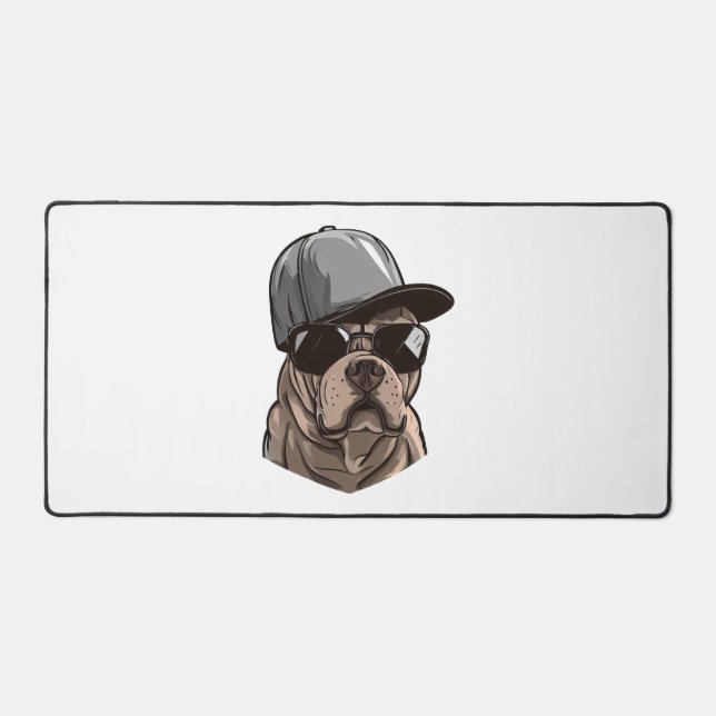 Pitbull Gangster Schreibtischunterlage (Vorderseite)