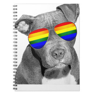 Pitbull Gay Pride Dog Clothing LGBT Funny Gift Rai Notizblock
