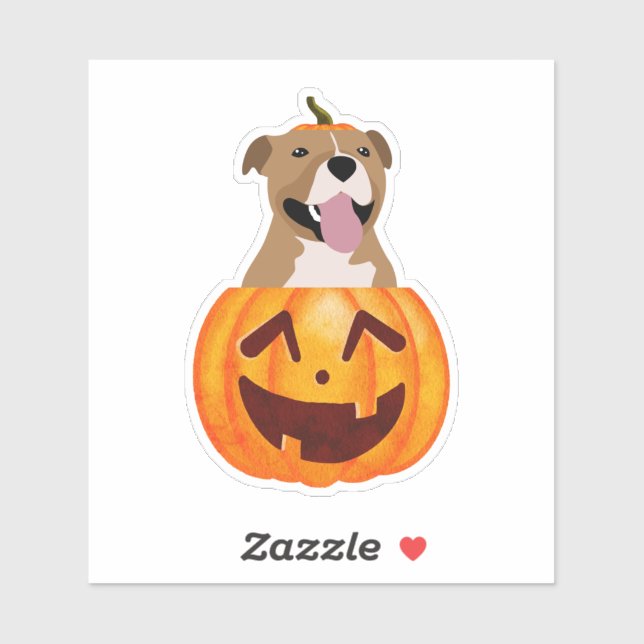 Pitbull Halloween Sticker (Blatt)