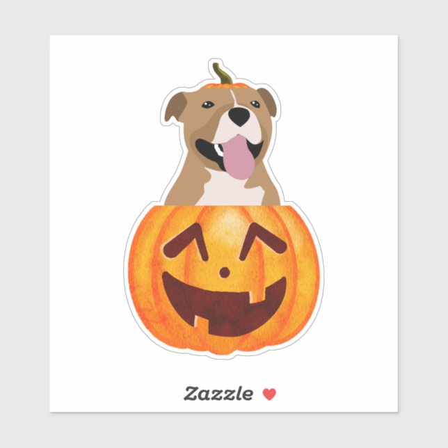 Pitbull Halloween Sticker (Blatt)