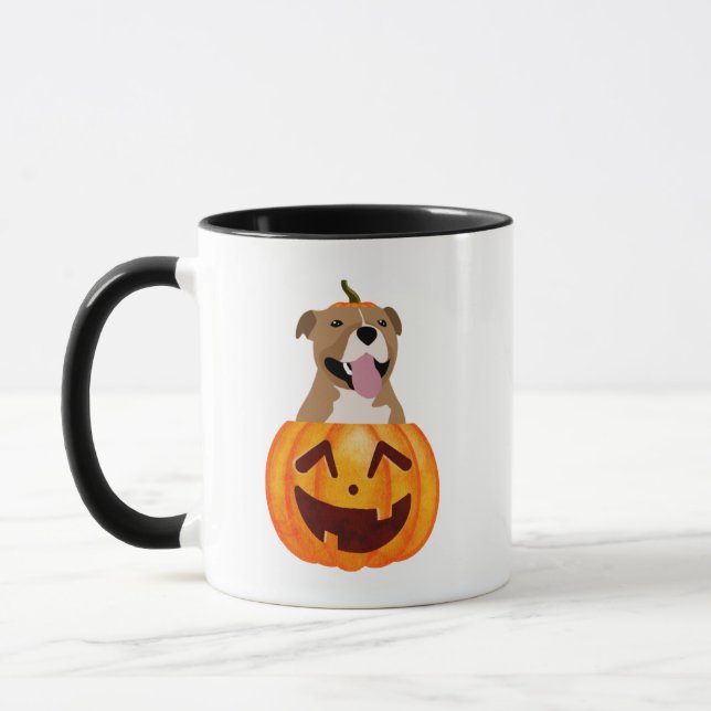Pitbull Halloween Tasse (Links)