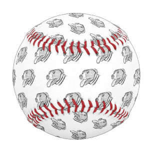 Pitbull handgezeichnetes Foto Hund Tierliebhaber Baseball