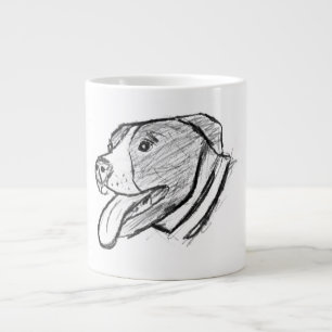 Pitbull handgezeichnetes Foto Hund Tierliebhaber Jumbo-Tasse