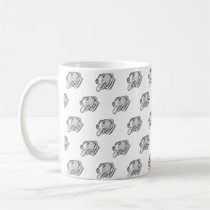 Pitbull handgezeichnetes Foto Hund Tierliebhaber Kaffeetasse