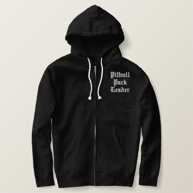 pitbull hoodie exclusive bestickter hoodie (Design vorne)
