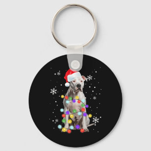 Pitbull Hund Frohe Dogmen Santa Pitbull Weihnachte Schlüsselanhänger