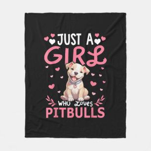 Pitbull Hund Mädchen Frauen nur ein Mädchen, die L Fleecedecke