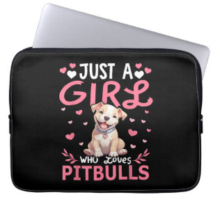 Pitbull Hund Mädchen Frauen nur ein Mädchen, die L Laptopschutzhülle