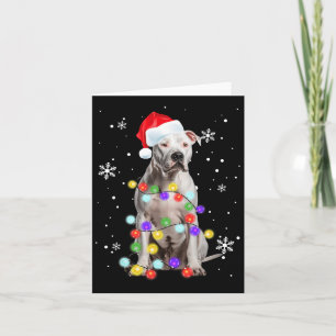 Pitbull Hund Merry Dogmas Weihnachtsfeiertag Karte