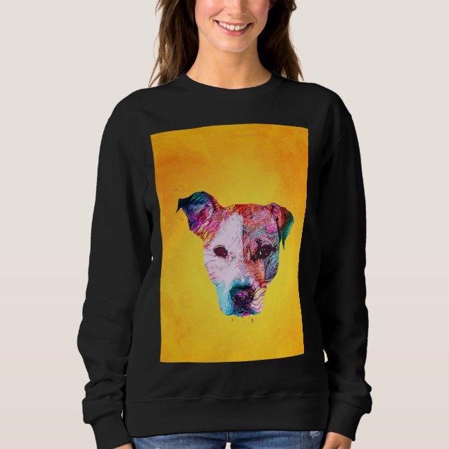 Pitbull Hund Premium Sweatshirt (Vorderseite)