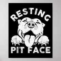 Pitbull-Hund ruht Pit-Gesicht sarkastischer Humor