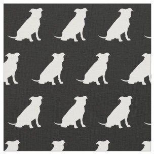 Pitbull Hund Silhouette Pit Bull Stoff