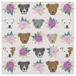 Pitbull-Hunde Lavendel Stoff