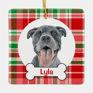 Pitbull-Hunde-Schmuck, blauer Staffy-Schmuck Keramikornament