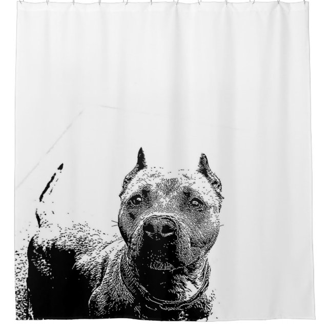 Pitbull Hundeduschvorhang Duschvorhang (Vorderseite)