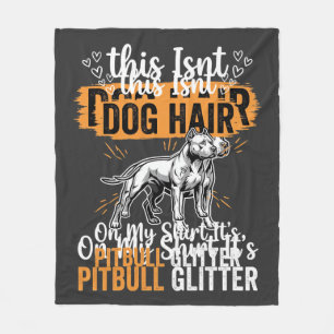 Pitbull-Hundehaar Glitter Lustiger Hund Fleecedecke