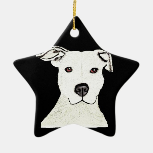 Pitbull Hundezucht Keramikornament (Vorne)