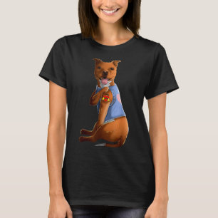 Pitbull I Liebe Mama Funny Pitbull Tattooed 306 T-Shirt