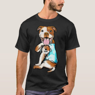 Pitbull I Liebe Mama Tatto T-Shirt