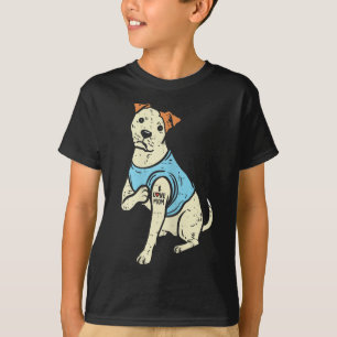 Pitbull I Liebe Mama Tattoo Pittie Dog Lover Eigen T-Shirt