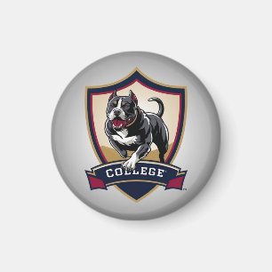 Pitbull im College: Logo Magnet