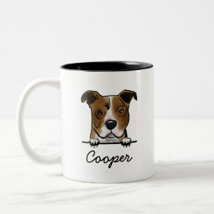 Pitbull-Individuelle Name Zweifarbige Tasse