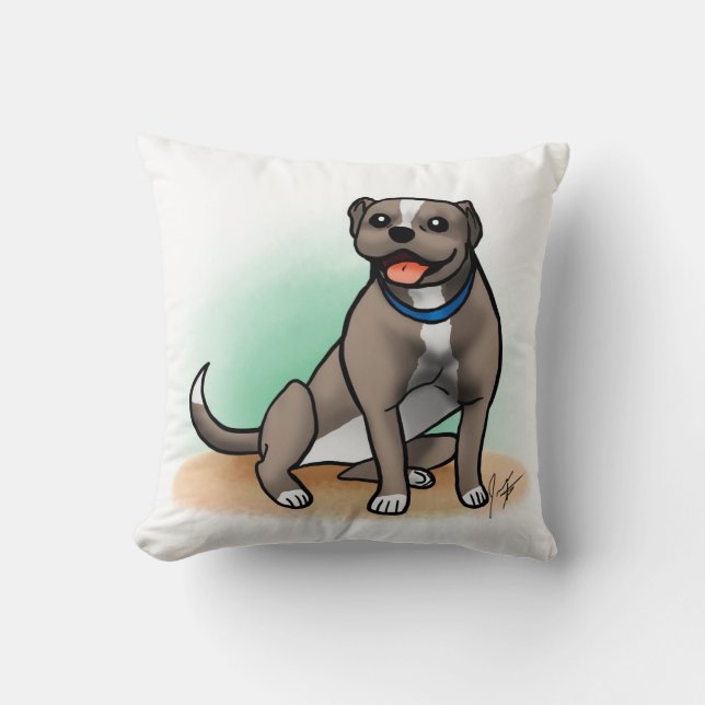 Pitbull Kissen (Vorderseite)