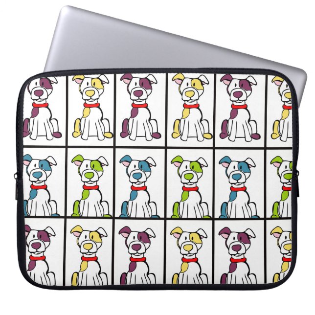 Pitbull Laptop Sleeve (Vorderseite)