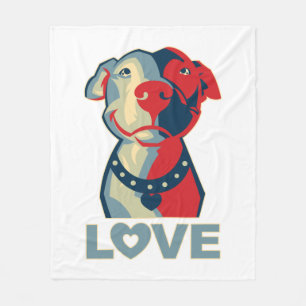 Pitbull - LIEBE Fleecedecke