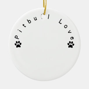 Pitbull Liebe-Gewohnheits-Bild Keramikornament