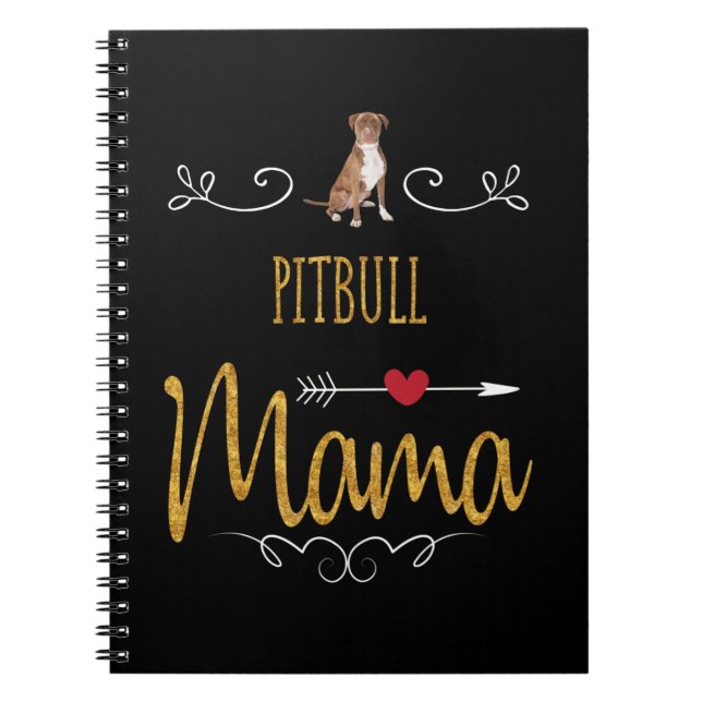 Pitbull Liebe Mama so viel Notizblock (Vorderseite)