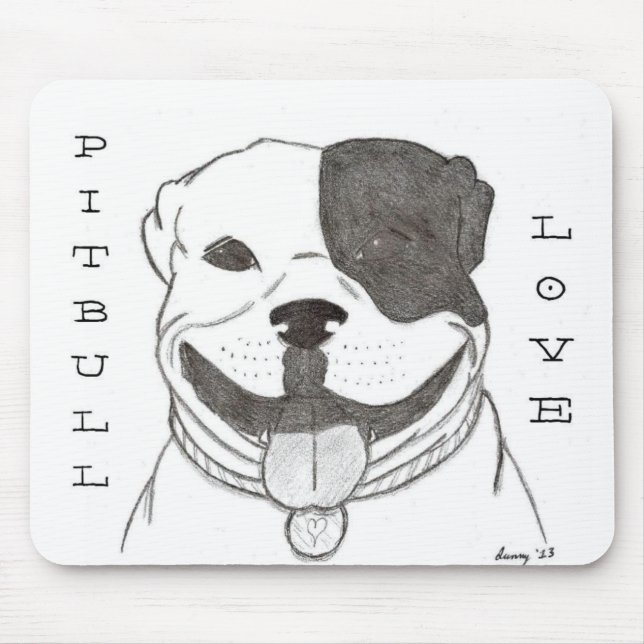 Pitbull Liebe Mousepad (Vorne)