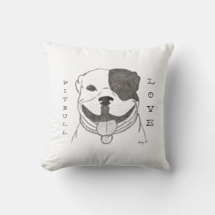 Pitbull Liebe Pillow - Schwarz Kissen