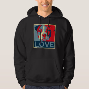 Pitbull Liebe Poster Pit Bull Mama Vater Liebhaber Hoodie