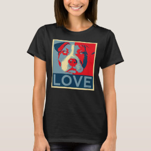 Pitbull Liebe Poster Pit Bull Mama Vater Liebhaber T-Shirt