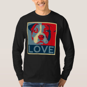 Pitbull Liebe Poster Pit Bull Mama Vater Liebhaber T-Shirt