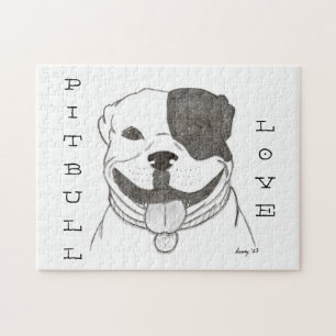 Pitbull Liebe Puzzle
