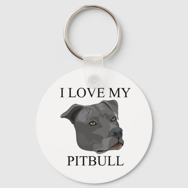 PITBULL Liebe! Schlüsselanhänger (Vorderseite)