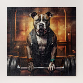 Pitbull Lifting Weight Vintag