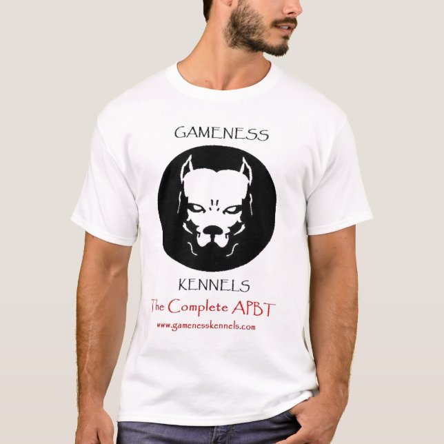 Pitbull Logo GAMENESS-Rückseitent-stück T-Shirt (Vorderseite)