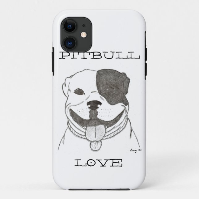 Pitbull Love iPhone 5 Tough Extreme Coque (Dos)