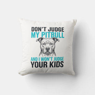 Pitbull Lustiges Zitat Vintage Gravur Hund Design_ Kissen