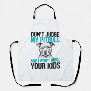 Pitbull Lustiges Zitat Vintage Gravur Hund Design_ Schürze